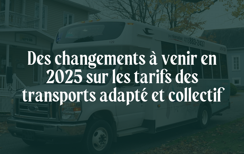 Des changements à venir en 2025 sur les tarifs des transports adapté et collectif