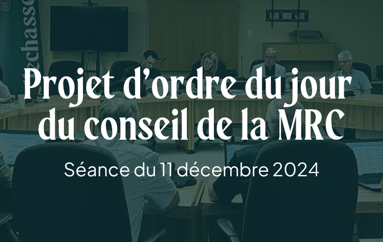 Prochaine séance du Conseil de la MRC